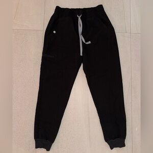 Figs Black Zamora High Waisted Petite Joggers